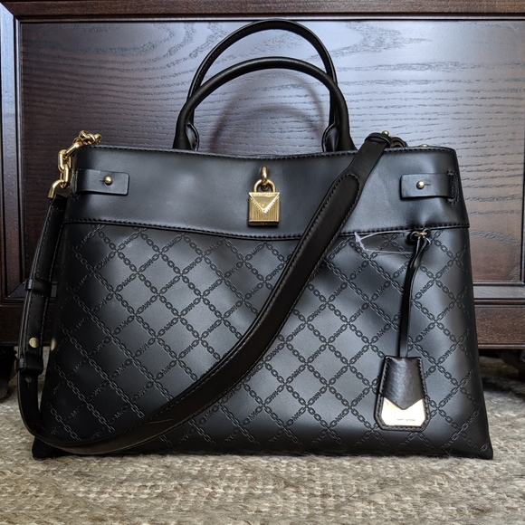 MICHAEL Michael Kors Handbags - Michael Kors 'Gramercy' large black satchel